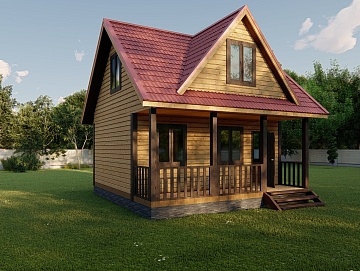 Баня из бруса 6×6 (Б-98), 63 м²