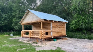 Баня 5×5 с террасой, 35 м²