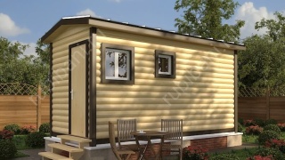 Мобильная баня 2.3×5, 11.5 м²