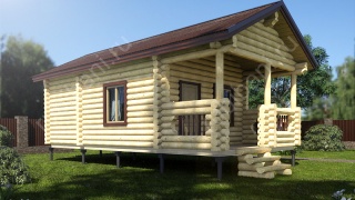 Баня из бревна 4.5×8.5 (ББ-17), 38.25 м²