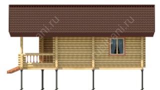 Баня из оцилиндрованного бревна 7×9 м (ББ-45), 63 м²