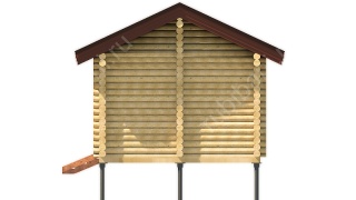 Баня из оцилиндрованного бревна 4.5×6 м (ББ-46), 27 м²