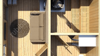 Баня 6×3 с террасой, 30 м²