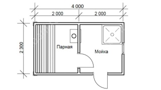 Мобильная баня 2.3×4, 9.2 м²