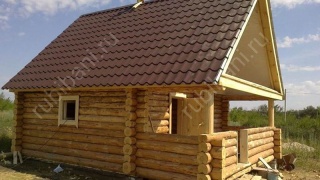 Баня 5×4 с террасой, 20 м²