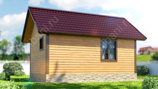 Баня из бруса 6×4 (Б-2), 24 м²