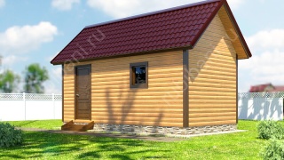 Баня из бруса 3×6 (Б-10), 18 м²