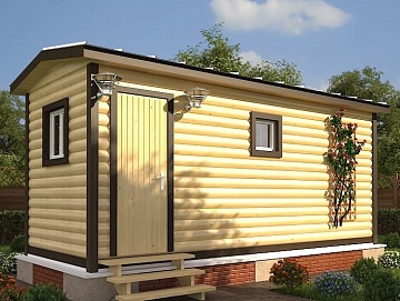 Мобильная баня 2.3×6, 13.8 м²