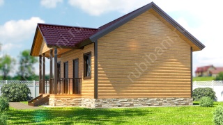 Баня из бруса 8×7 (Б-14), 60 м²