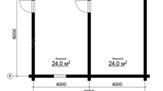 Дом 6×8 м в лапу, 48 м²