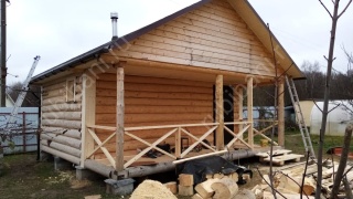 Баня 5×4 с террасой, 30 м²