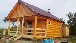 Баня 6×4 с террасой, 36 м²