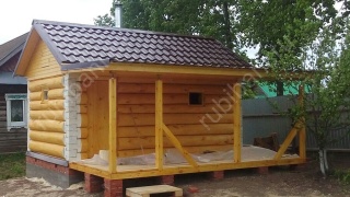 Баня 4×3 с террасой, 20 м²