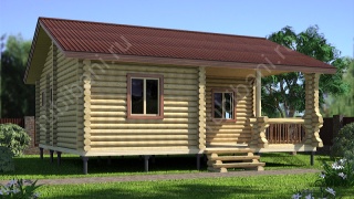 Баня из бревна 8×8.5 (ББ-56), 68 м²