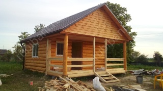 Баня 6×4 с террасой, 36 м²