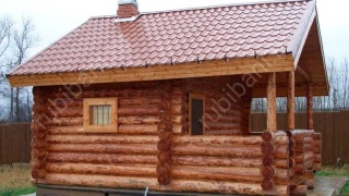 Баня 5×3 с террасой, 15 м²
