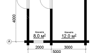 Дом 4×5 м в чашу, 20 м²