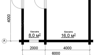 Дом 4×6 м в лапу, 24 м²