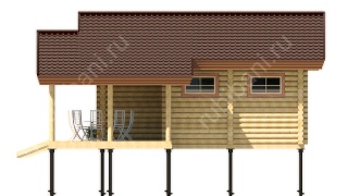 Баня из бревна 6×9 (ББ-49), 60 м²