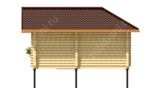 Баня из бревна 6.5×9 (ББ-50), 60 м²