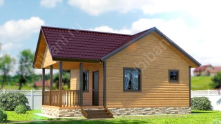 Баня из бруса 8.5×6 (Б-42), 51 м²
