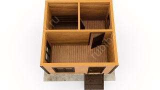Баня из бруса 4×4 (Б-9), 16 м²