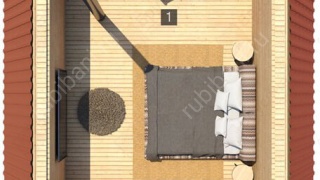 Дом-баня 6×6 м, 36 м²