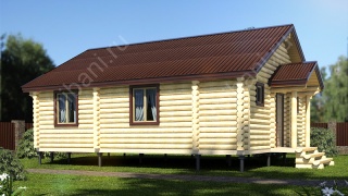 Баня из бревна 7.5×9 (ББ-20), 67.5 м²