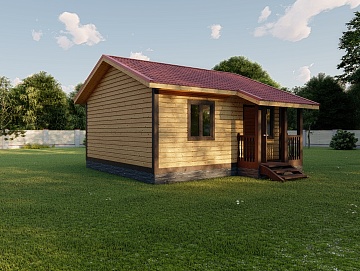 Баня из бруса 6×6 (Б88), 36 м²
