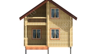 Баня из оцилиндрованного бревна 6×8 (ББ-43), 96 м²