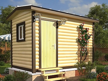 Мобильная баня 2.3×4, 9.2 м²