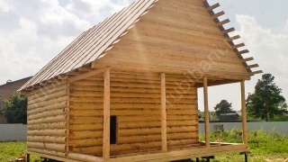 Баня 4×4 с террасой, 24 м²