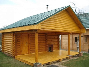 Баня 6×3 с террасой, 30 м²