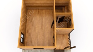 Баня из бруса 6×6 (Б-12), 36 м²