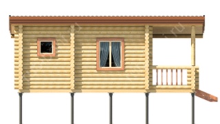 Баня из оцилиндрованного бревна 5×8 (ББ-41), 40 м²