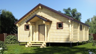 Баня из бревна 7.5×9 (ББ-20), 67.5 м²