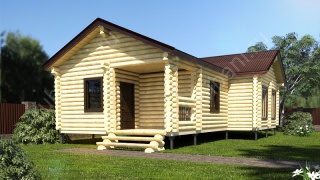 Баня из бревна 7×14 (ББ-18), 98 м²