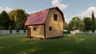 Баня из бруса 6×6 (Б-127), 63 м²