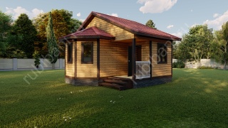 Баня из бруса 6×7.5 (Б-126), 36 м²