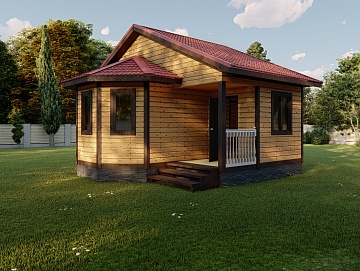 Баня из бруса 6×7.5 (Б-126), 36 м²
